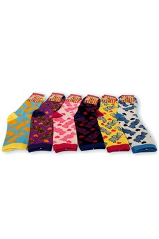 3 Single Pair Bundle Pack Fashion Design Crew Socks