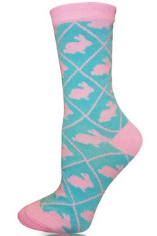 Novelty Bunny Print Crew Socks style 4