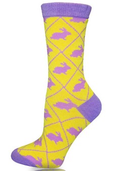 Novelty Bunny Print Crew Socks style 5