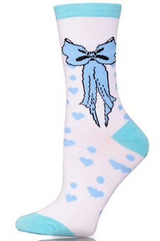 Novelty Bow Print Crew Socks style 3