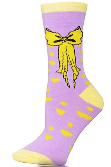 Novelty Bow Print Crew Socks style 5