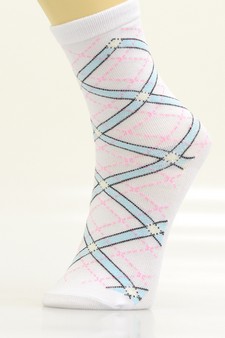 Lady's Novelty Crew Socks style 4
