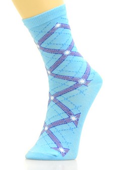 Lady's Novelty Crew Socks style 5