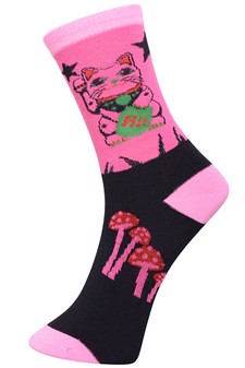 Lucky Cat Crew Socks style 4