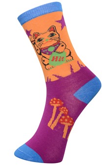 Lucky Cat Crew Socks style 5