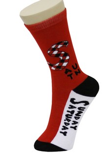 DAYS OF THE WEEK CREW CUT NOVELTY SOCKS style 3