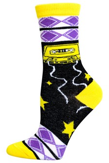 Cassette Tapes, Novelty Crew Socks style 3