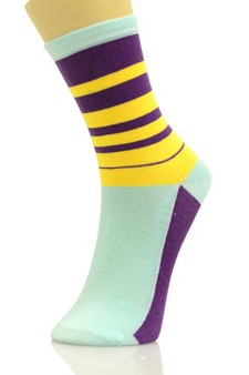 Ladies Striped Crew Socks style 2