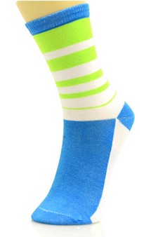 Ladies Striped Crew Socks style 3