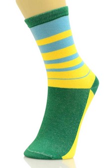 Ladies Striped Crew Socks style 4