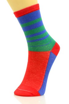 Ladies Striped Crew Socks style 5