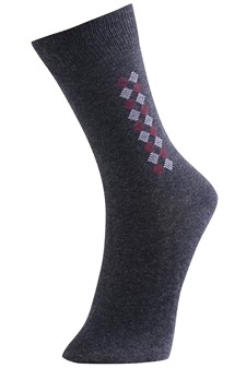 Men's Vertical Diamond Argyle Stripes Dress Socks