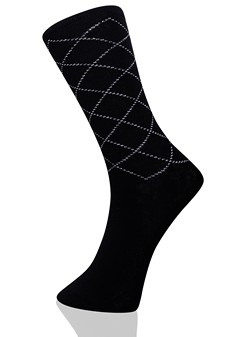 Men's Arglye Square Dots Cotton Blended Dress Socks