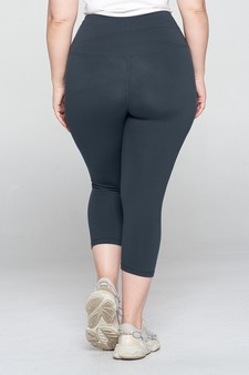 Women's High Rise Casual Capri Leggings style 4