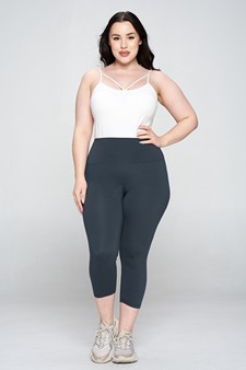 Women's High Rise Casual Capri Leggings style 5