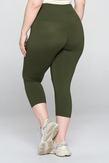 Women's High Rise Casual Capri Leggings style 3