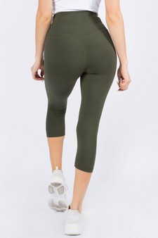 Women's High Rise Casual Capri Leggings style 3