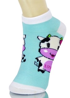 CARTOON COW LOVE LOW CUT SOCKS style 3