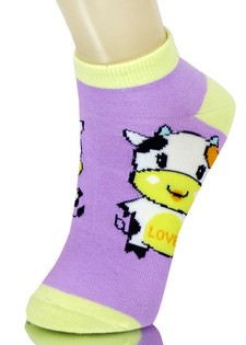 CARTOON COW LOVE LOW CUT SOCKS style 5