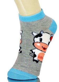 CARTOON COW LOVE LOW CUT SOCKS style 6