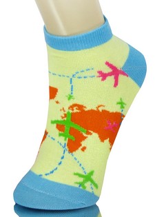 AERIAL MAP LOW CUT SOCKS style 5