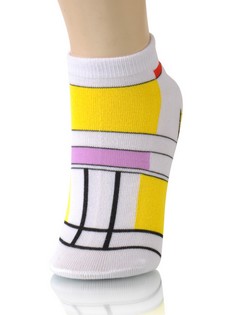 GEOMETRIC MOD LOW CUT SOCKS style 6