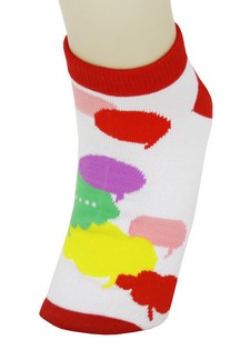 TALKING BUBBLES LOW CUT SOCKS style 2