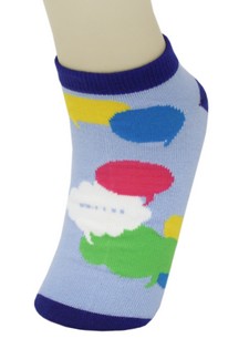 TALKING BUBBLES LOW CUT SOCKS style 4