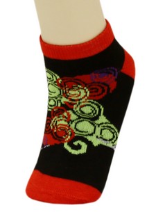 SWIRLING CIRCLES LOW CUT SOCKS style 3