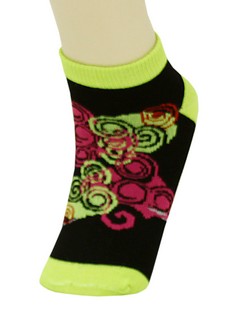 SWIRLING CIRCLES LOW CUT SOCKS style 4