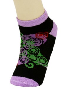 SWIRLING CIRCLES LOW CUT SOCKS style 5