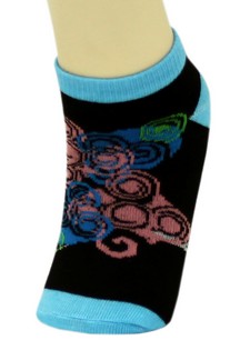 SWIRLING CIRCLES LOW CUT SOCKS style 6