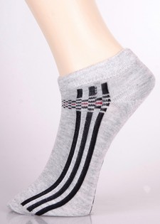3 Pair Pack The Formula One Stripes and Checker Board Athletic Low Cut Design Spandex Socks