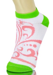 TRIBAL FLORAL PATTERN LOW CUT SOCKS style 4