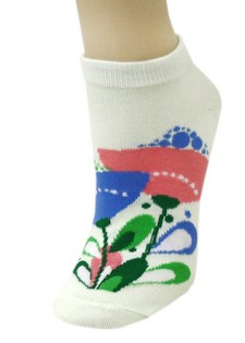 RETRO FLOWERS LOW CUT SOCKS style 2