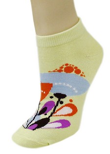 RETRO FLOWERS LOW CUT SOCKS style 3