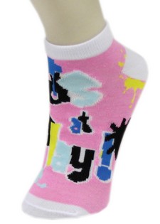 KIDS AT PLAY GRAFFITI LOW CUT SOCKS style 4