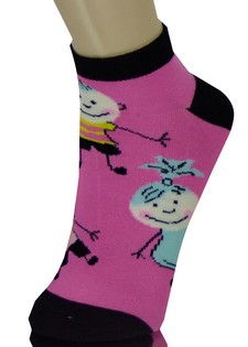 HAPPY STICK FIGURE CHILDREN LOW CUT SOCKS style 6