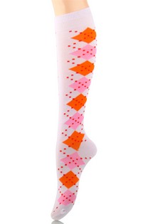 DOTTED ARGYLE KNEE HIGH SOCKS style 5