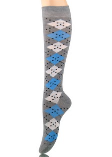 DOTTED ARGYLE KNEE HIGH SOCKS style 6