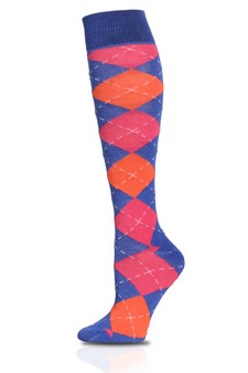 Colorful Argyle Knee High Scoks style 3