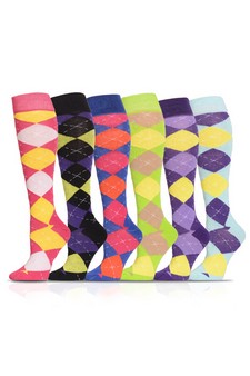 Colorful Argyle Knee High Scoks style 7