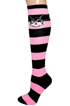 Womens Anime Skull Knee High Socks style 2