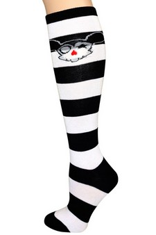 Womens Anime Skull Knee High Socks style 4