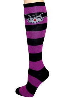 Womens Anime Skull Knee High Socks style 5