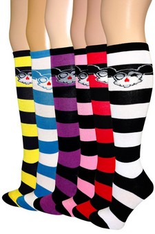 Womens Anime Skull Knee High Socks style 7