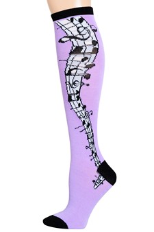 Musical Note Knee High Socks style 4