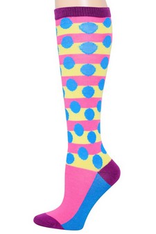 Striped Polka Dot Knee High Socks style 2