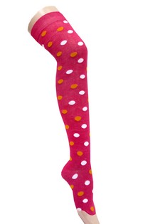 COLORFUL POLKA DOTS THIGH HIGH SOCKS style 2