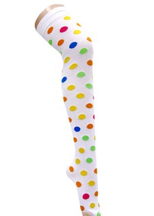 COLORFUL POLKA DOTS THIGH HIGH SOCKS style 3